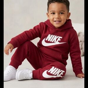 Nike Burgundy Hoodie and Joggers Set